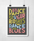 Let's Dance Print | Iconic Song Lyric Art | Art & Soul