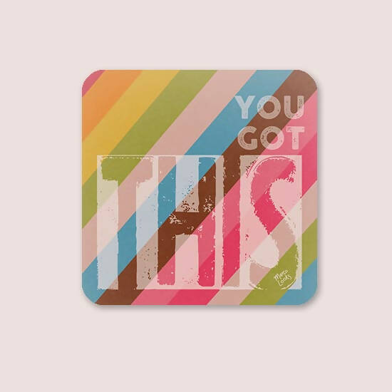 Rainbow Motto Coaster