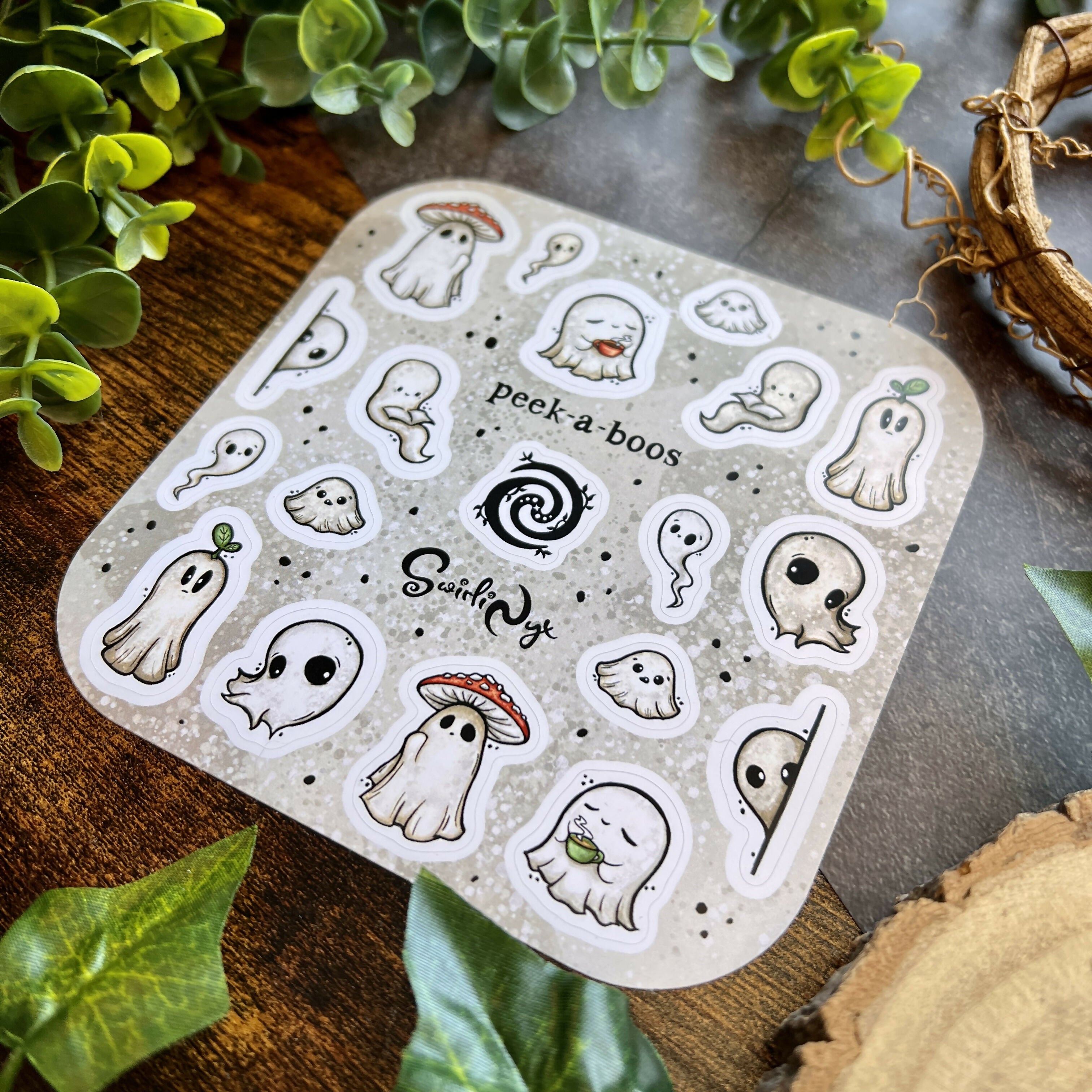 Peek-a-Boos White Sticker Sheet