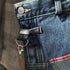 Unique Bag Handbag Made From Upcycled Jeans And Fabric With Detachable Handle