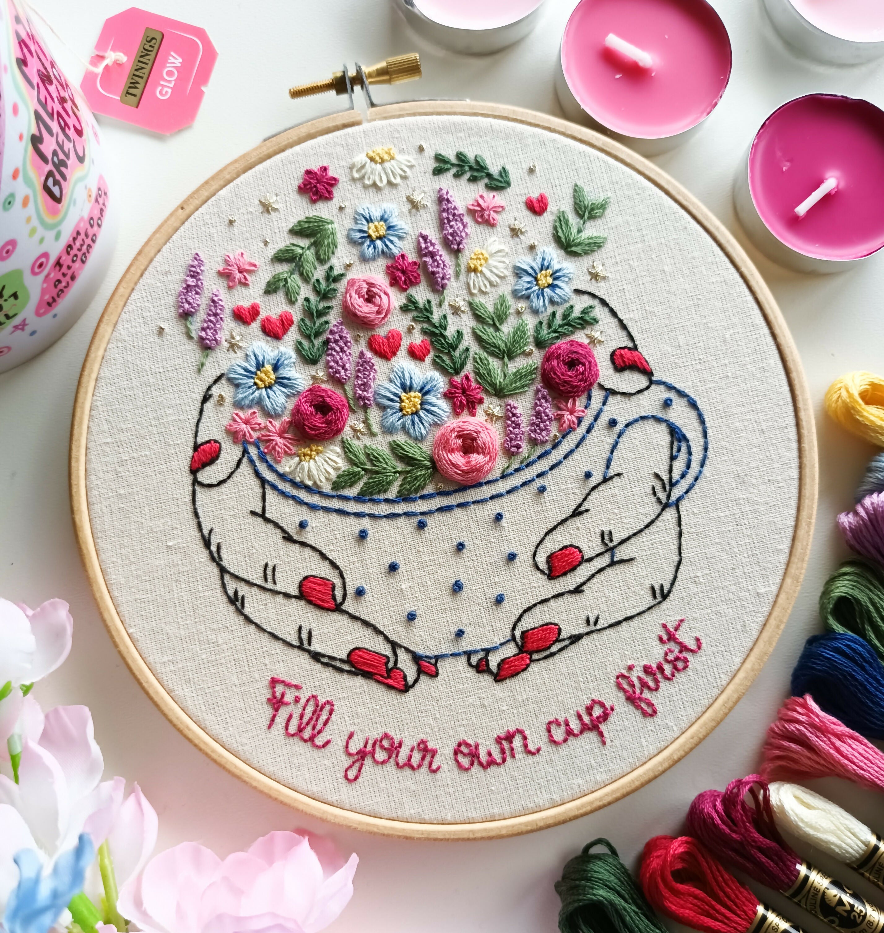 DIY Embroidery Kit For Beginners - Fill Your Cup