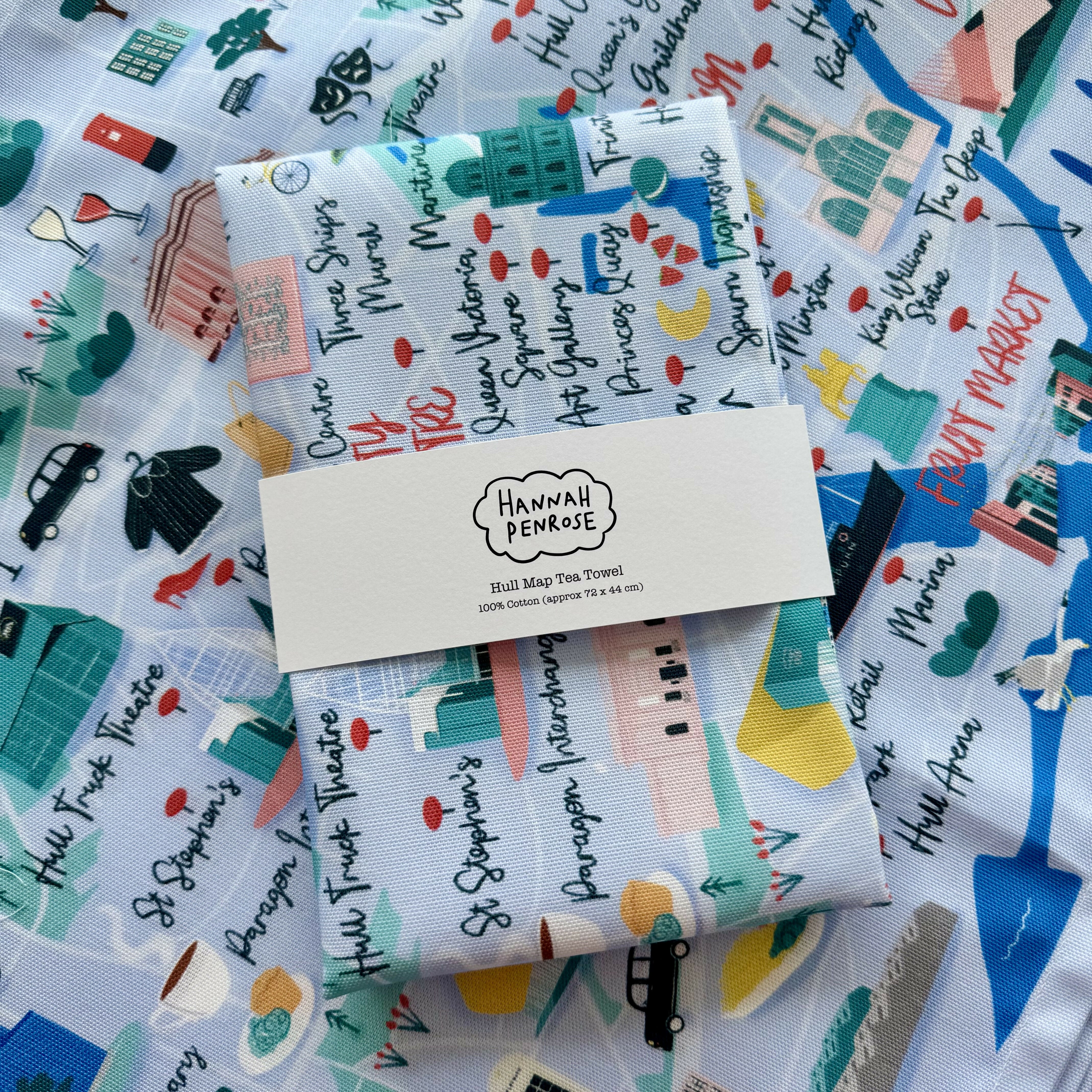 Hull Map Tea Towel