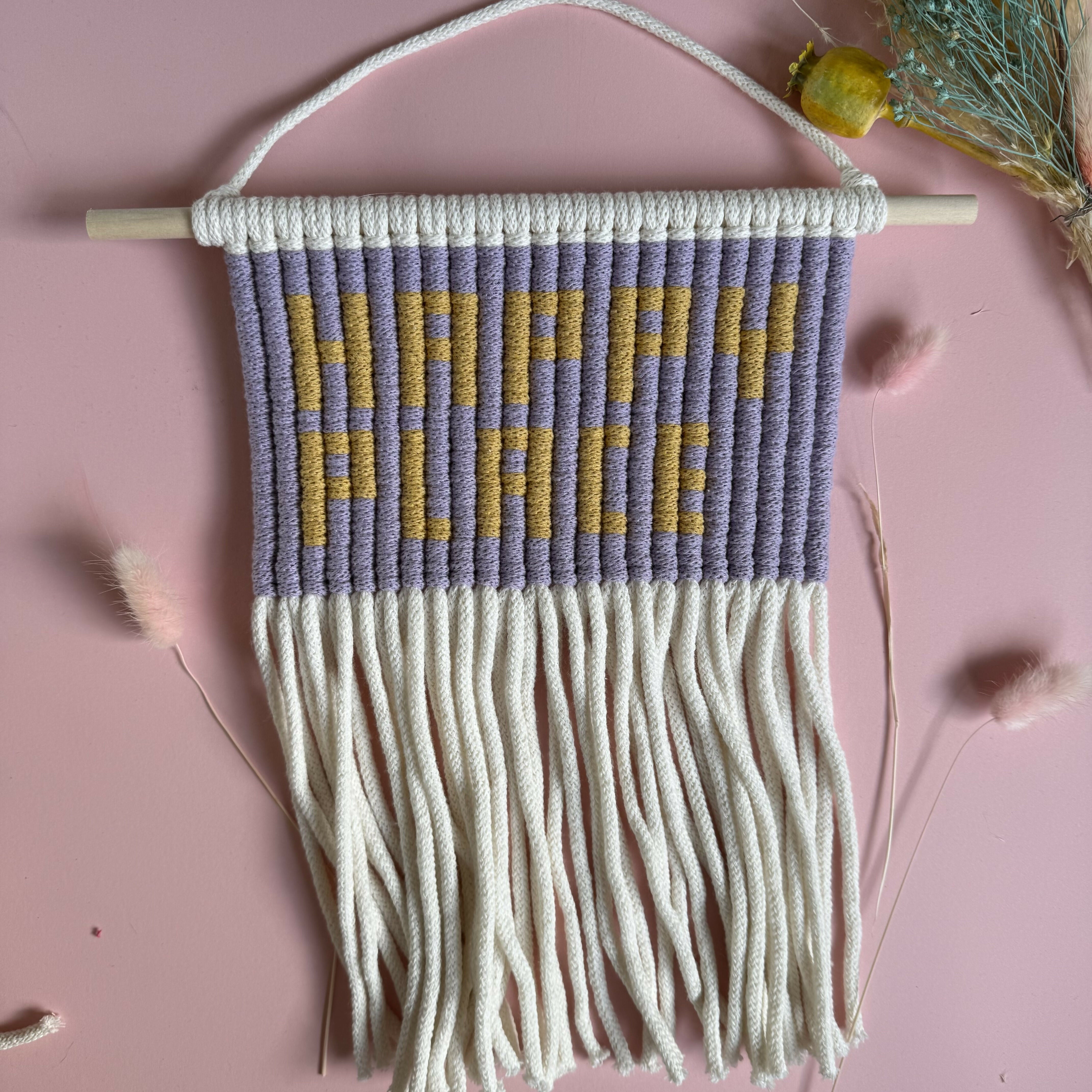 Macrame Happy Place Wall Hanging