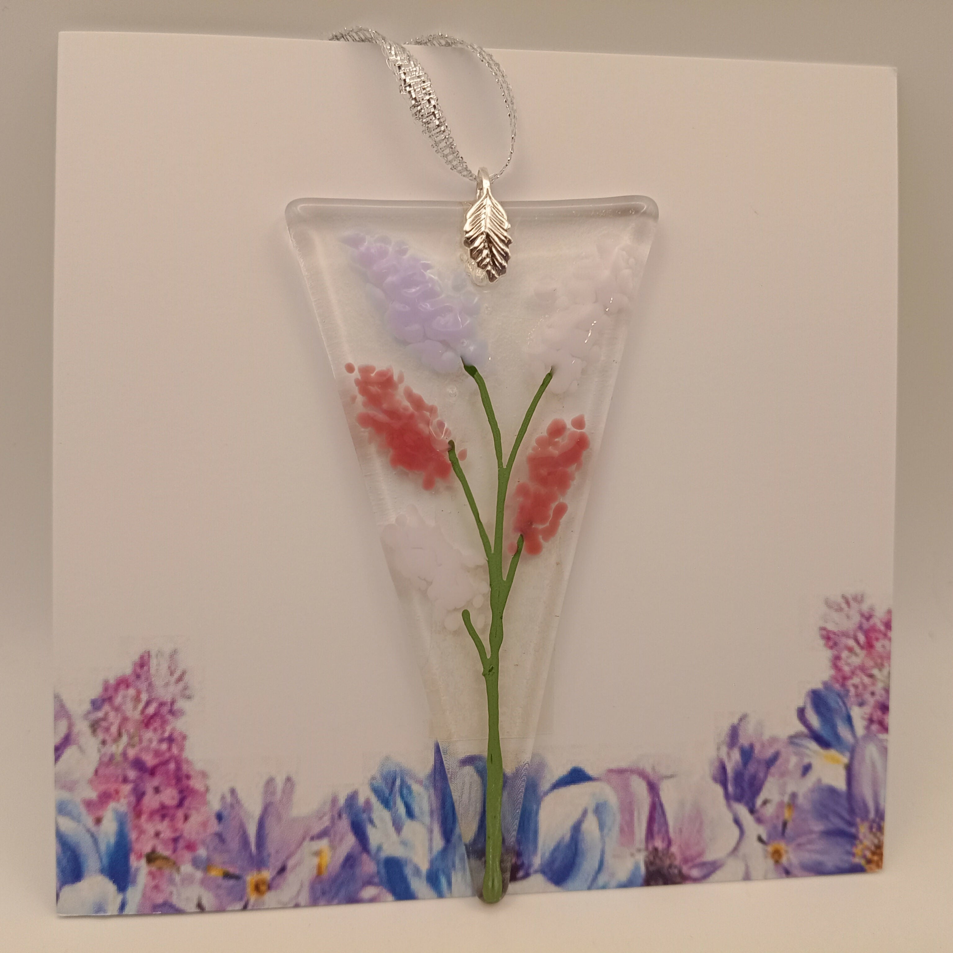 Fused Glass Flower Card