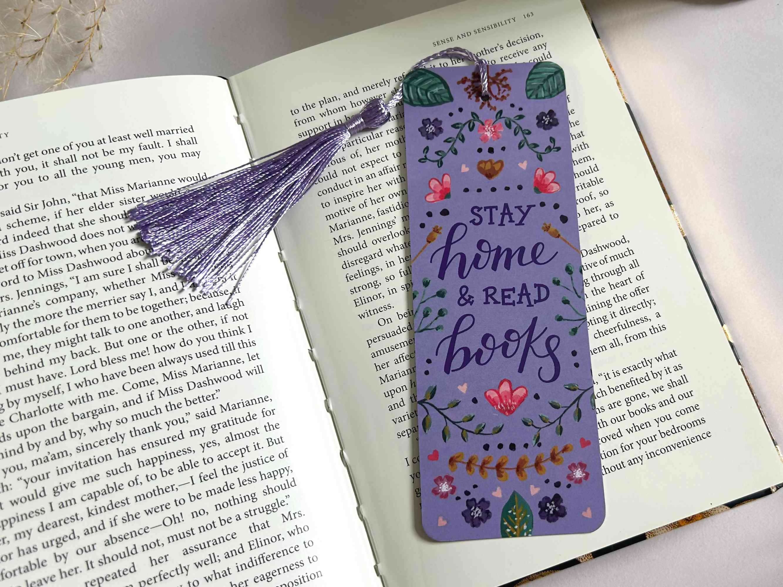 Purple Floral Bookmark