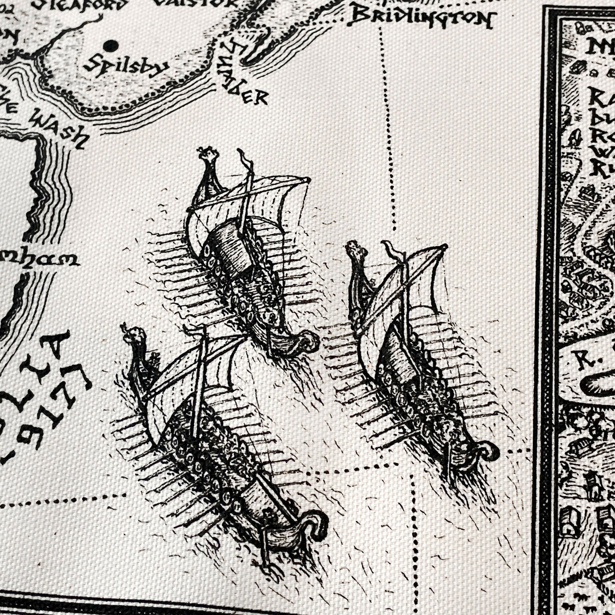 Viking Britain Map Tea Towel