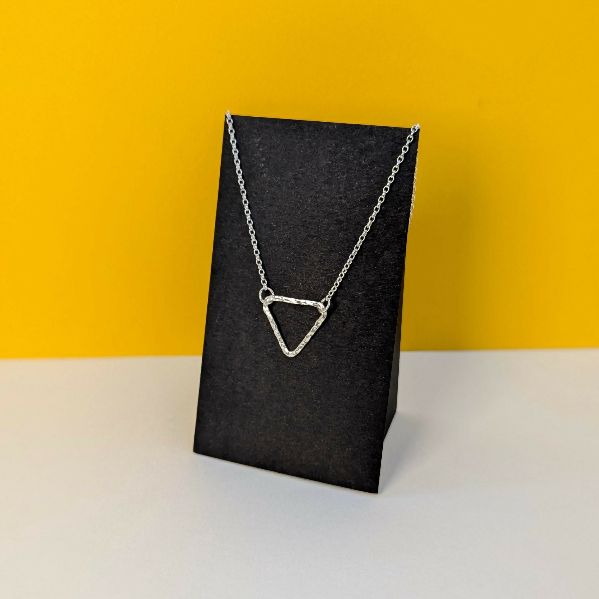 “Tria” Sterling Silver Triangle Pendant