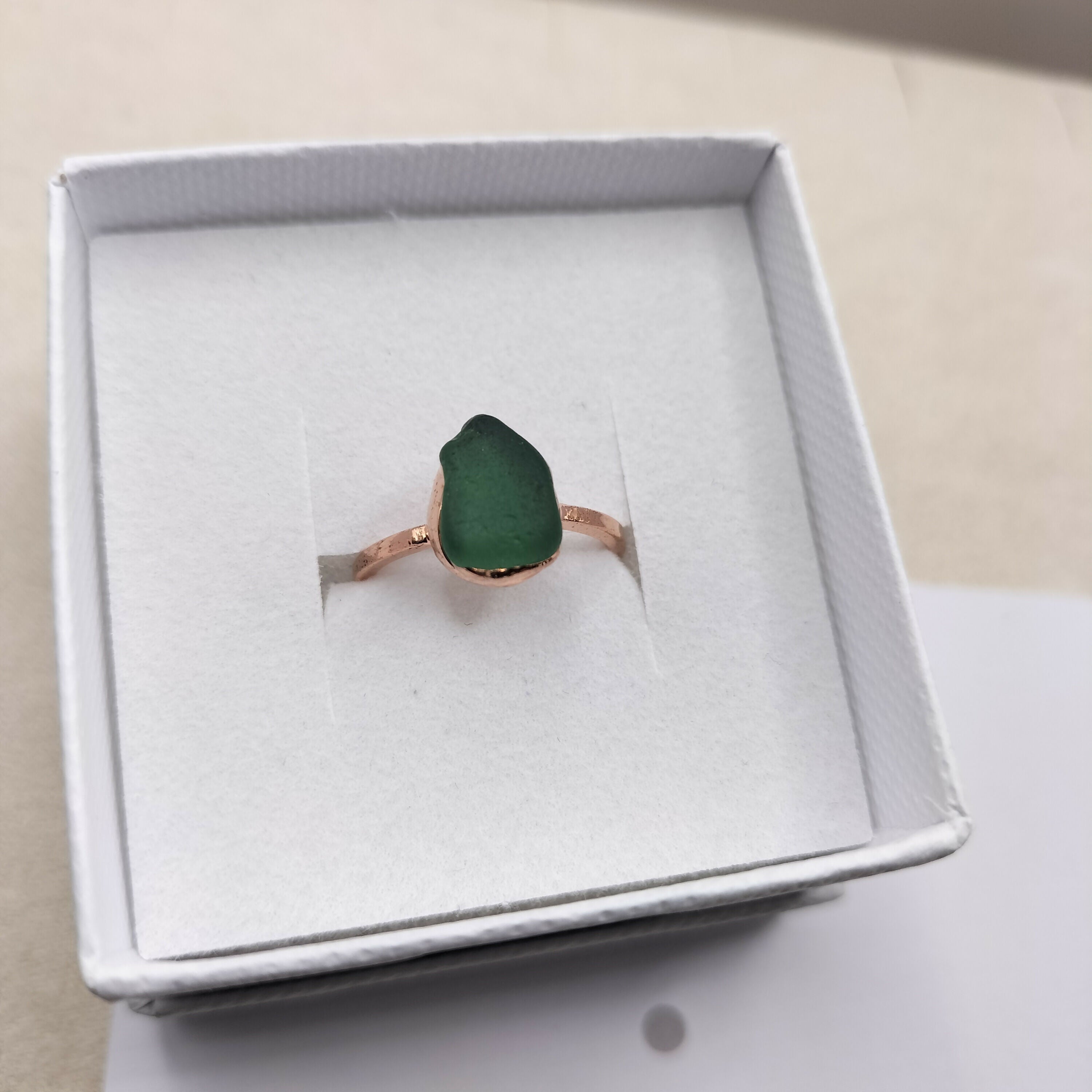 Seaglass Ring - size J 1/2