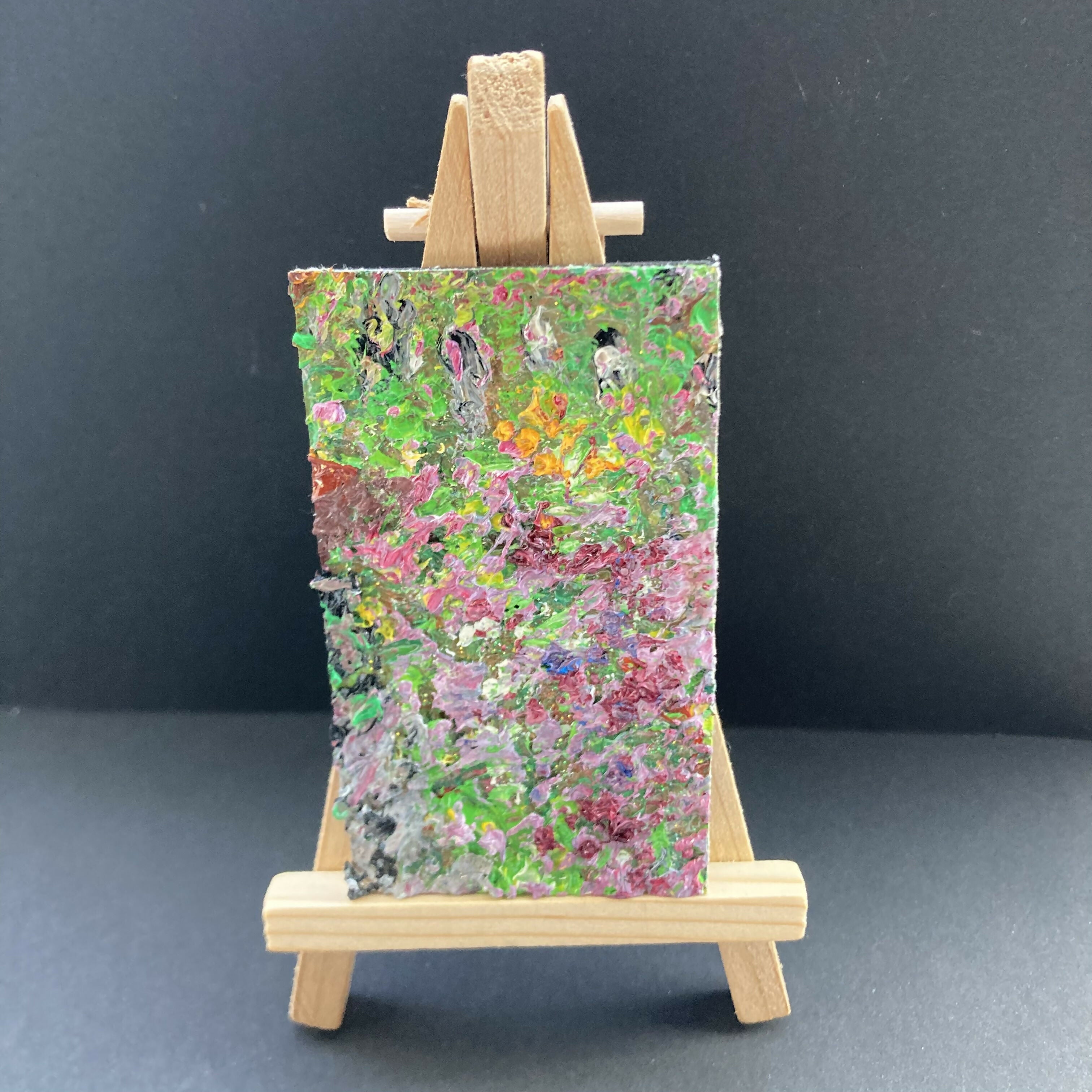 Abstract Heather Mini Canvas Oil Painting Fridge Magnet