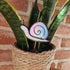 Iridescent Lilac Snail Stained Glass Plantstake