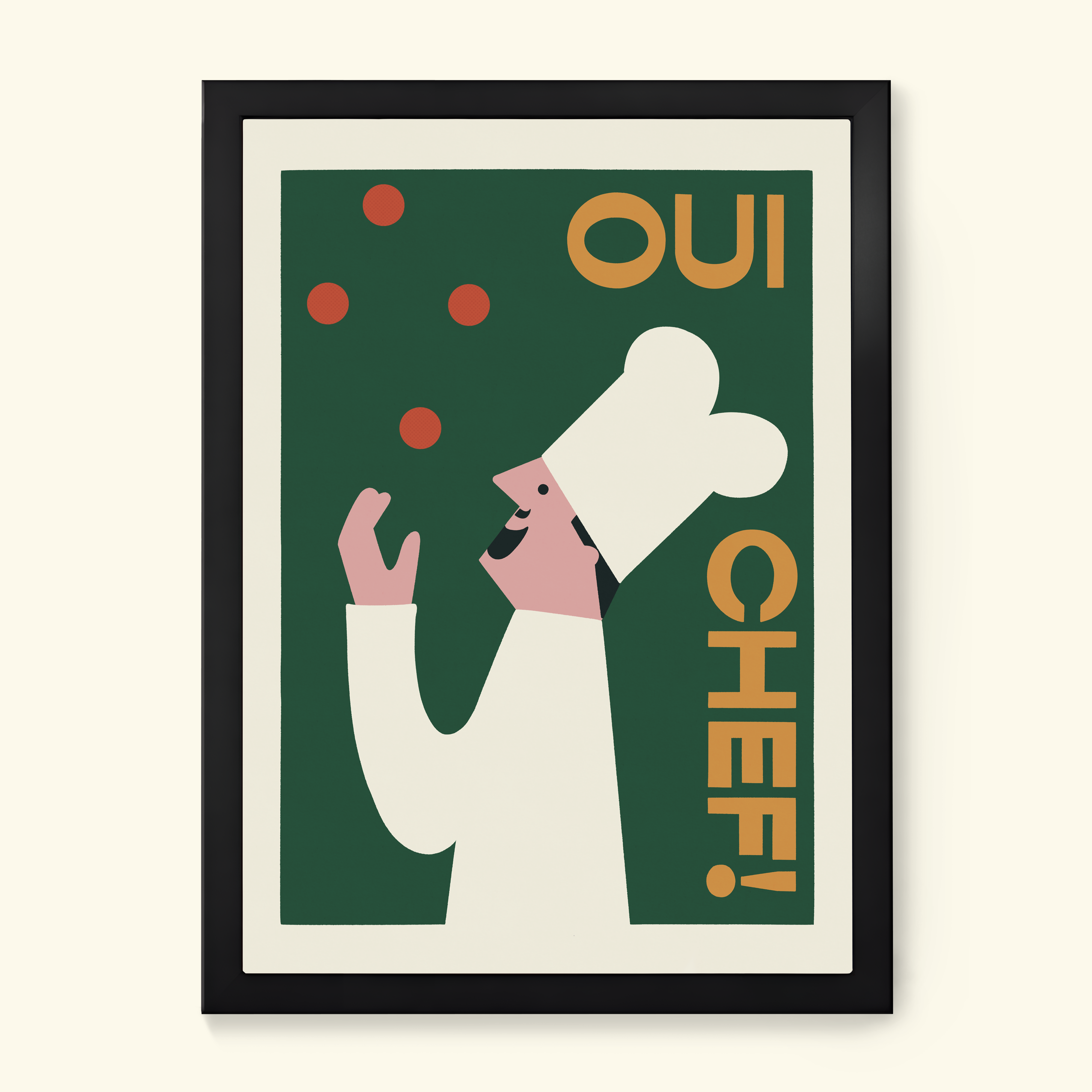 Oui Chef Retro Kitchen Print