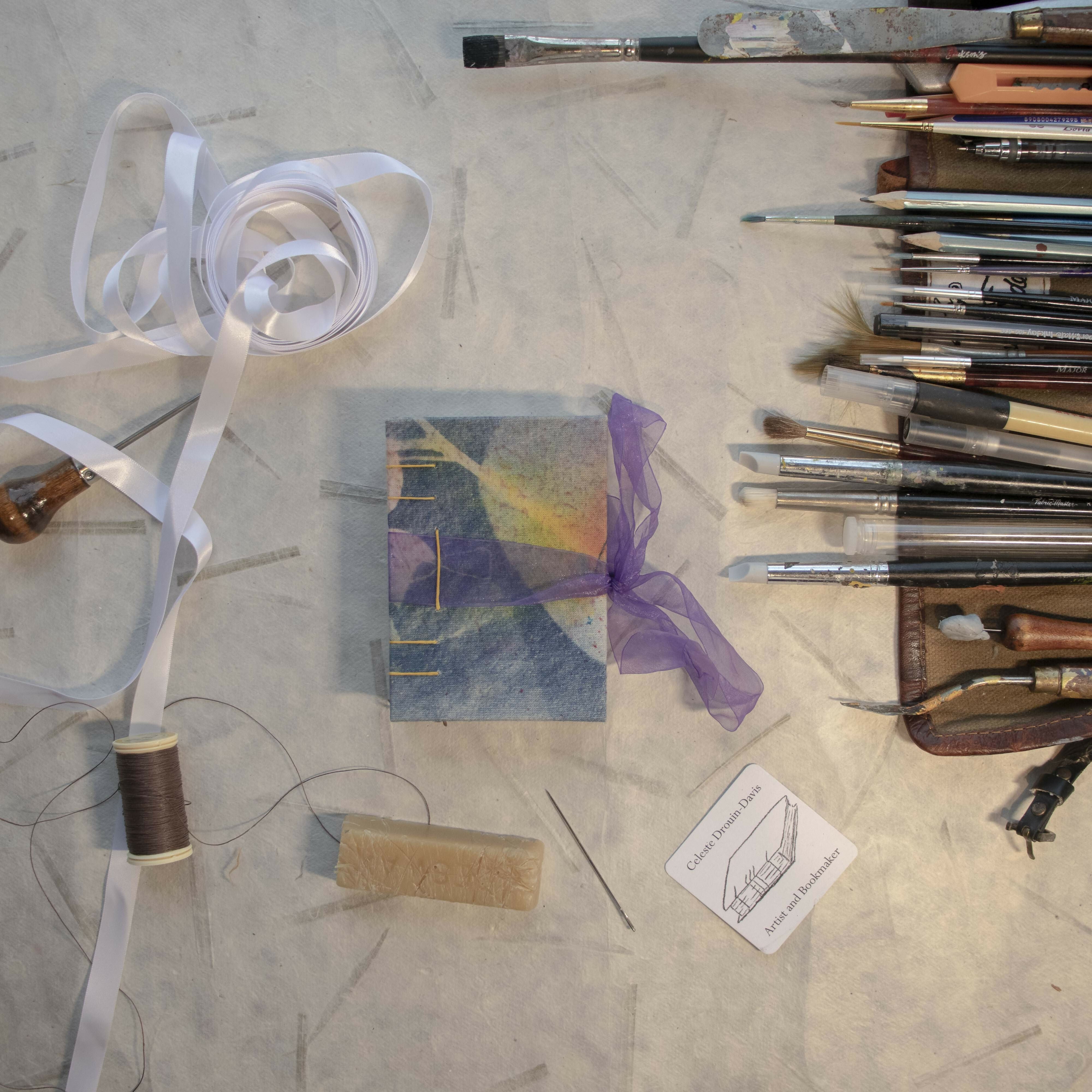 A7 Handmade Artists Sketchbook Coptic Bound