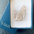 Hand Cast Mosaic Resin Cat Brooch