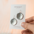 Large Hypoallergenic Hammered Disc Earrings