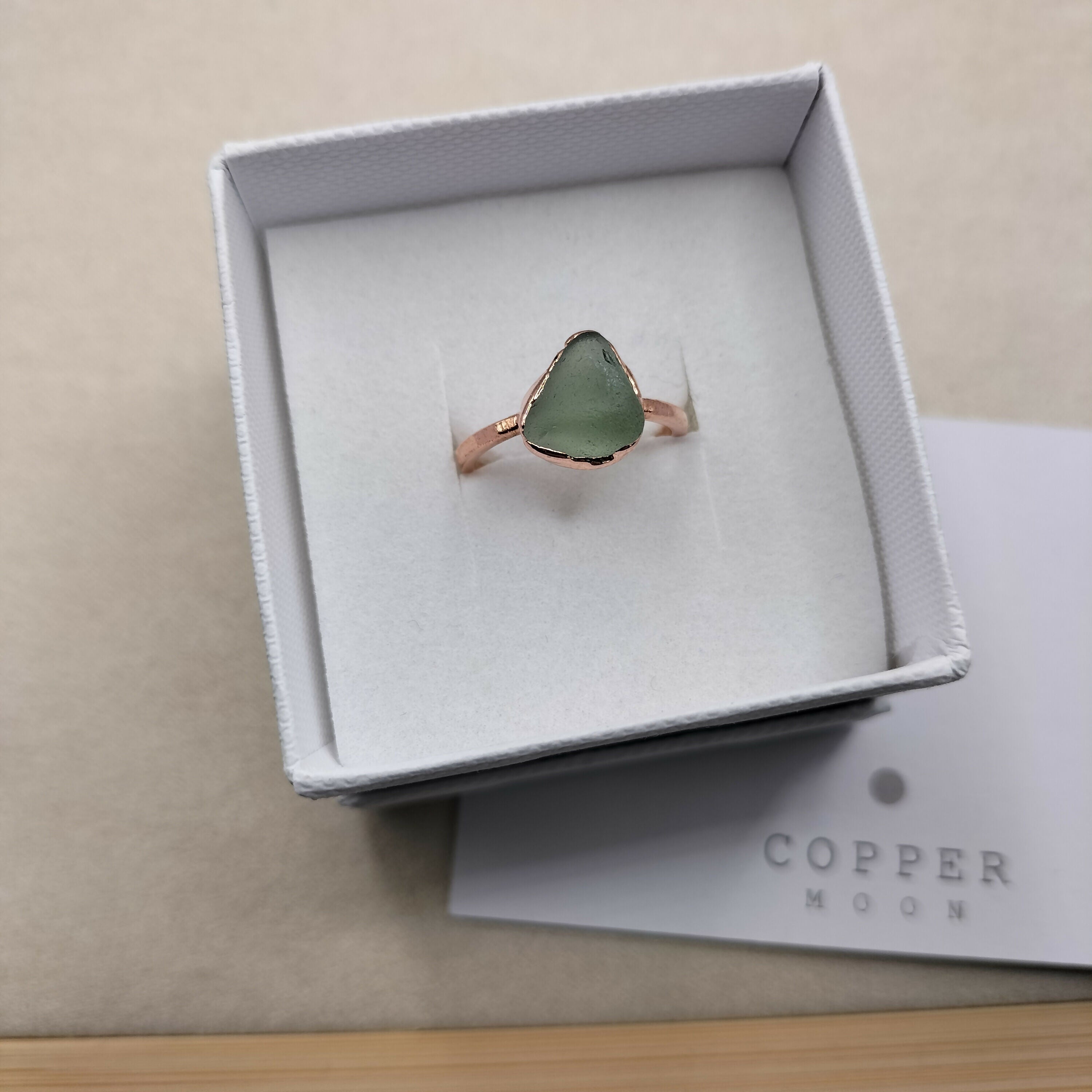 Seaglass Ring - size K