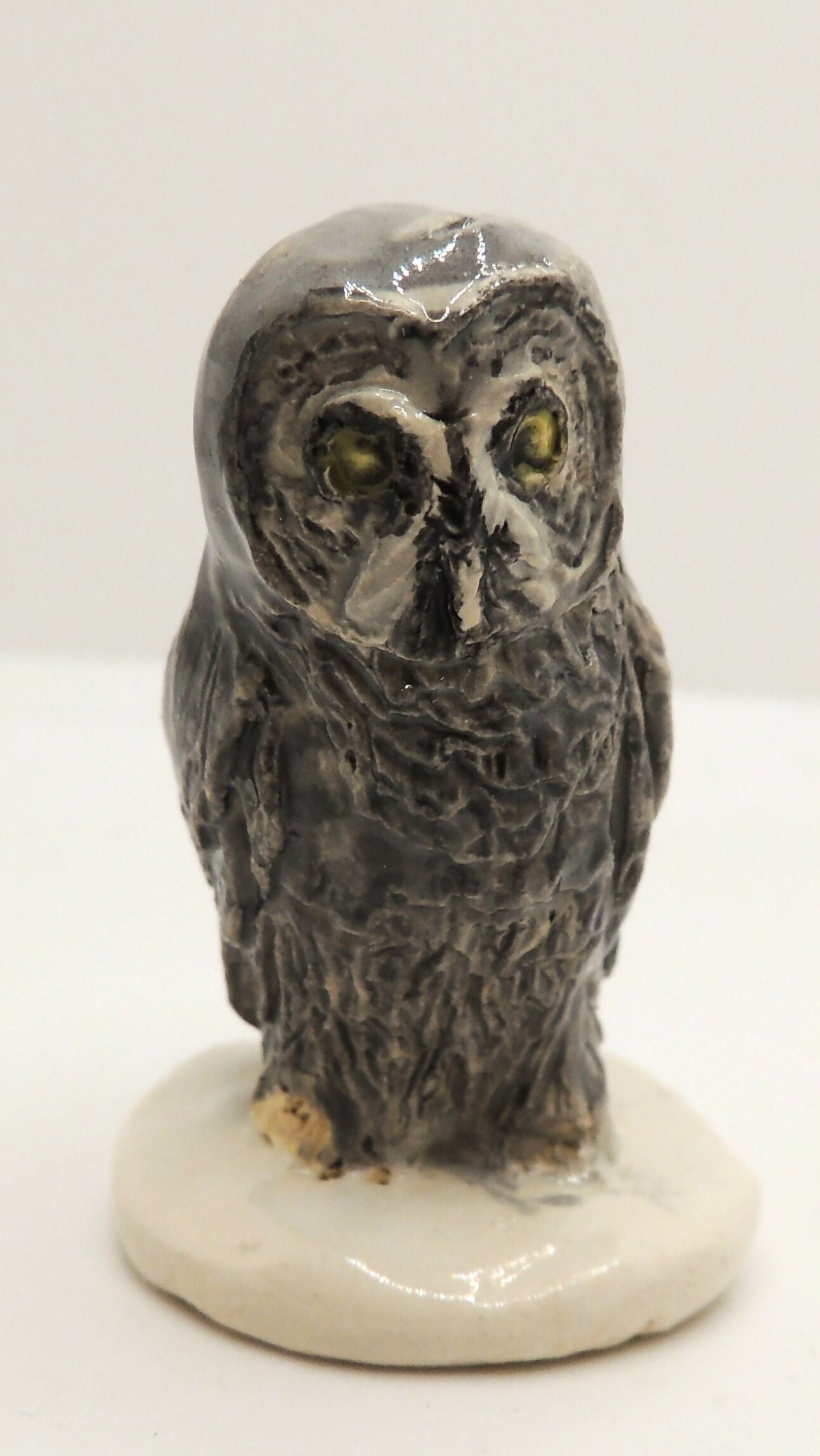 Ceramic Great Grey Owl Sculpture - "Geoff"