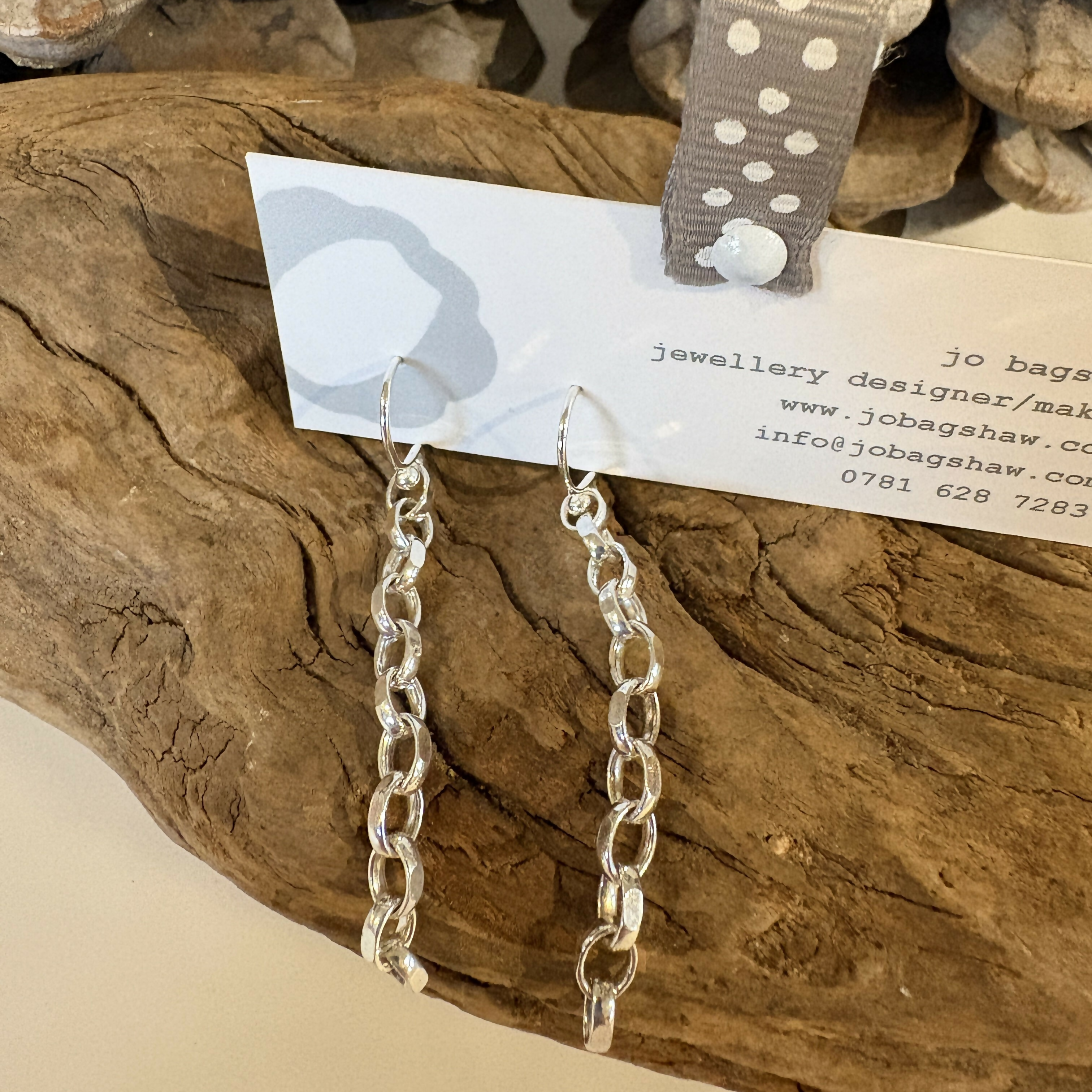 Sterling Silver Medium Link Earrings