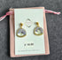 Stainless Steel Real Dried Forget Me Not Flowers Dangle Earrings