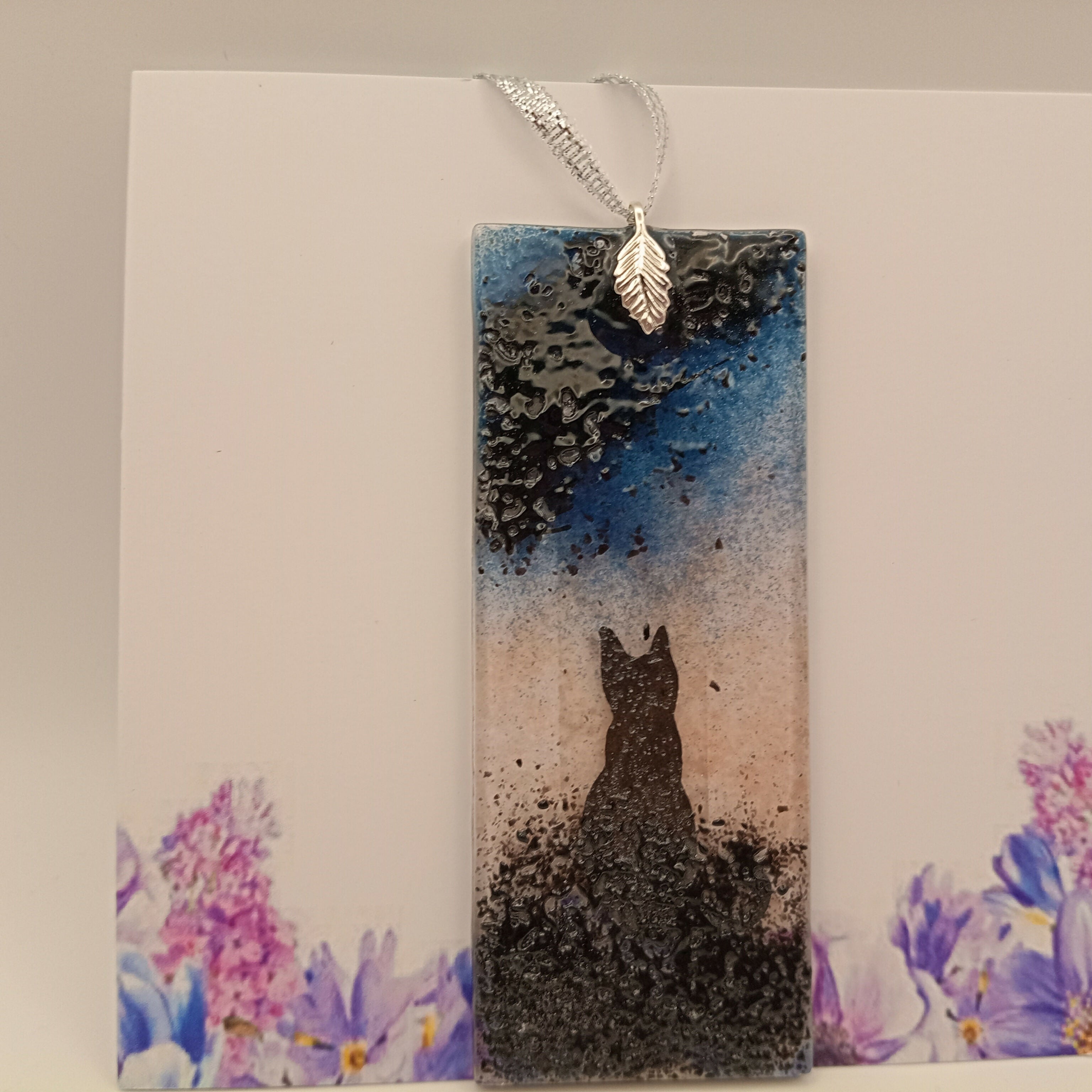 Fused Glass Cat Card
