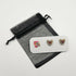 RED HEART PORCELAIN STUD EARRINGS.