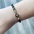 Japanese Tila Glass Bead Bracelet - Black & Bronze