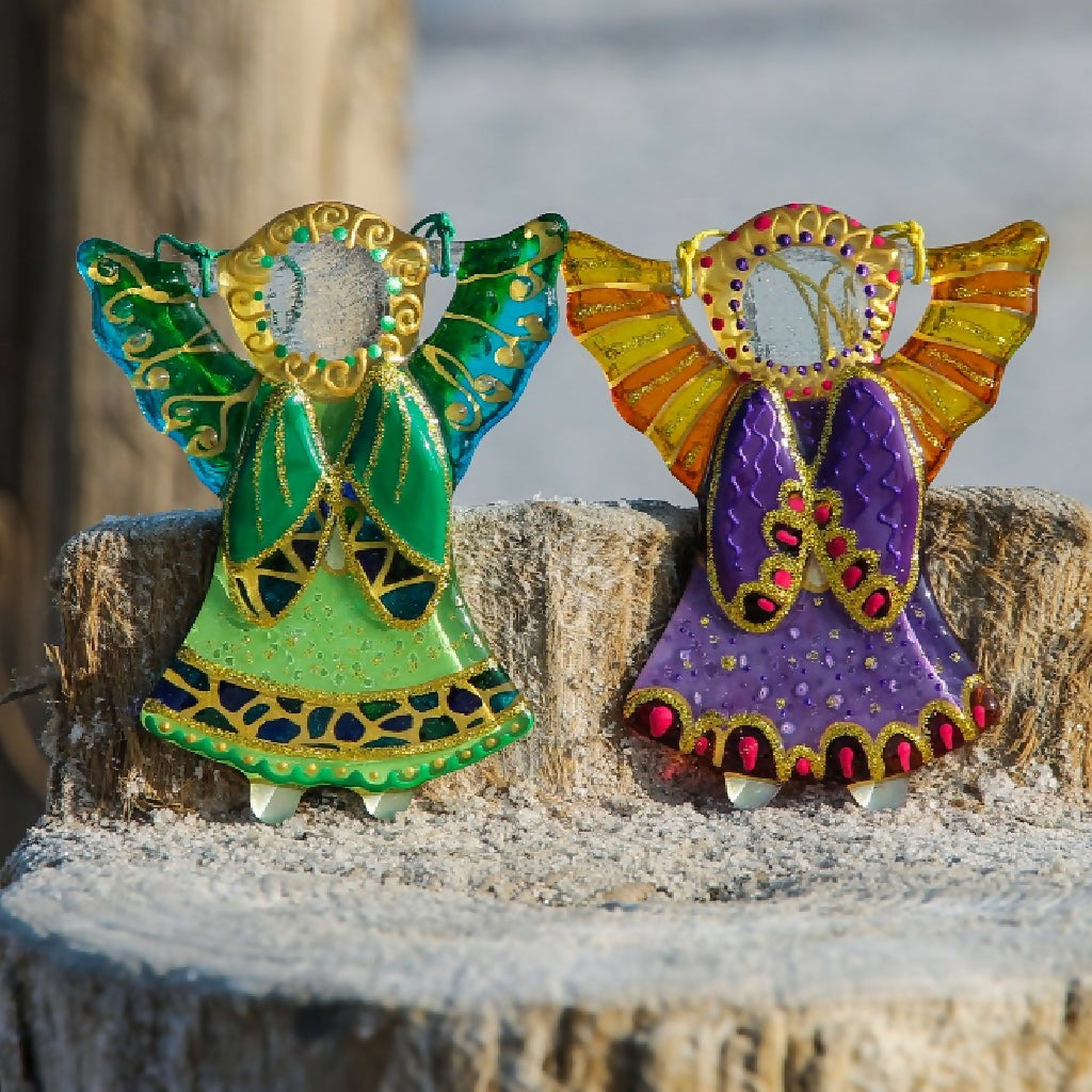 Glass Guardian Angel Purple