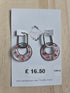 Stainless Steel Real Queen Anne's Lace Flowers Dangle Earrings
