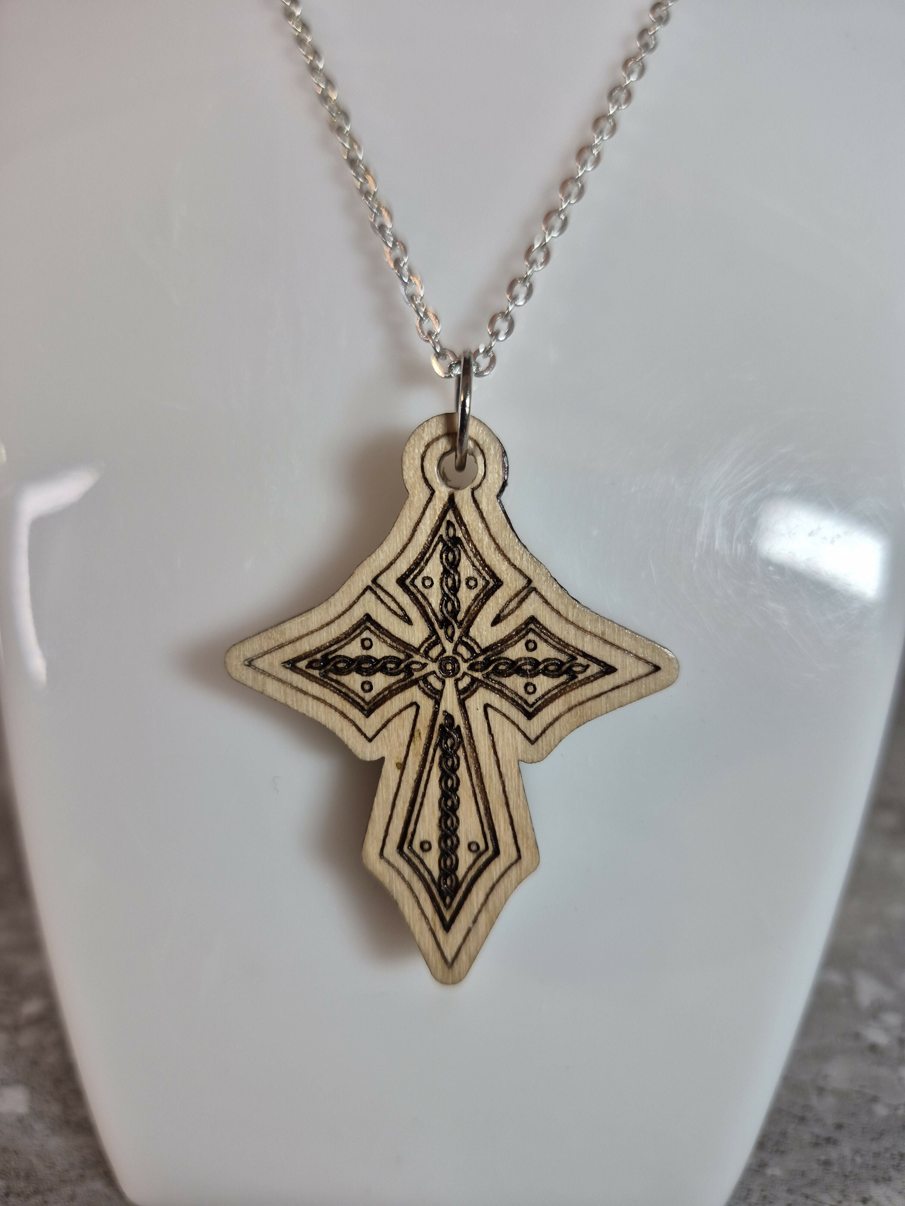 Handcrafted and Engraved Cross Pendant