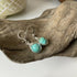Turquoise Drop Earrings, Sterling Silver