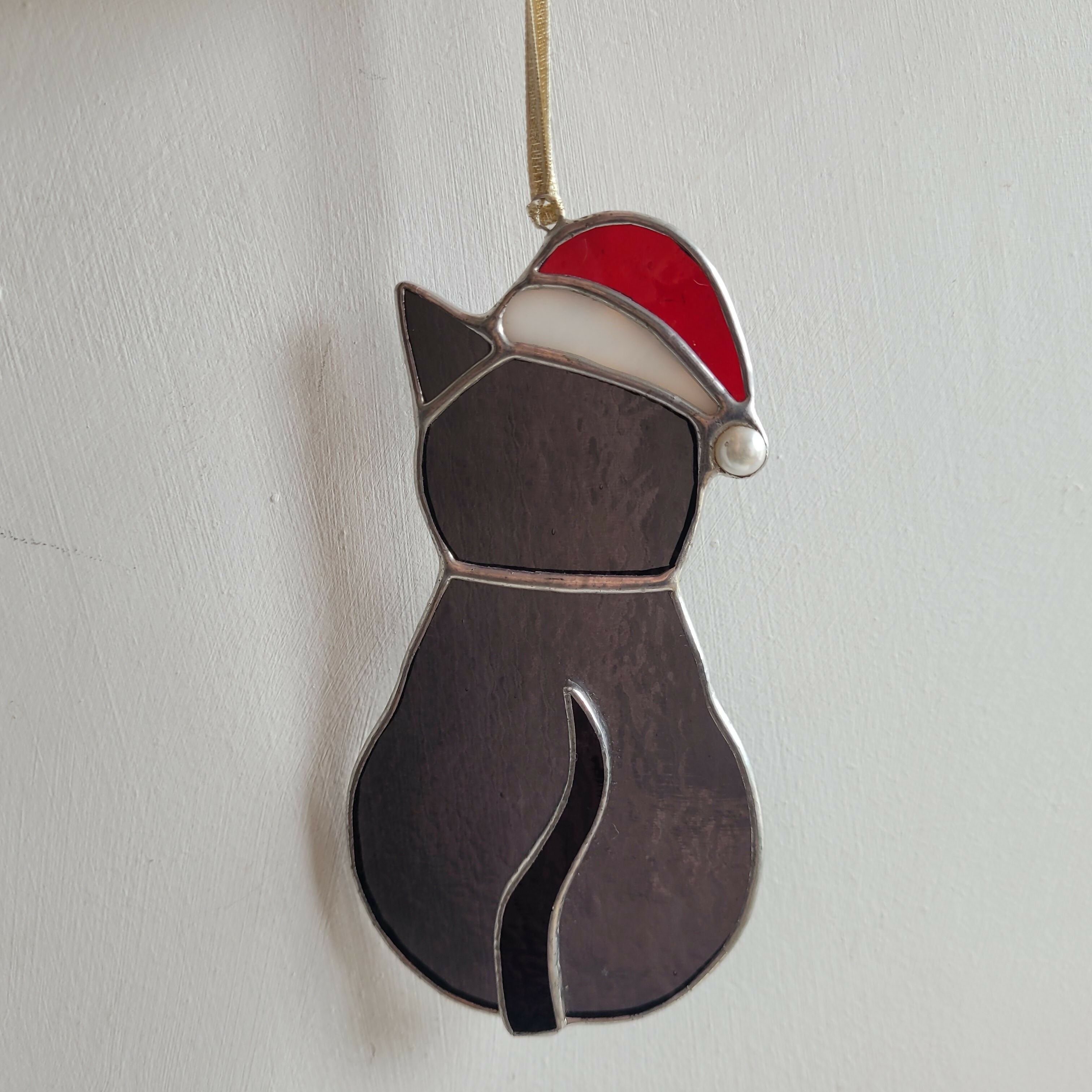 Glass Christmas Decoration Cat
