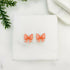 Pink Bow Stud Earrings
