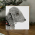 Working Bedlington Terrier Greeting Card – Working Dog Art – Blank Inside