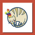 Rainbow Cat Square Greetings Card