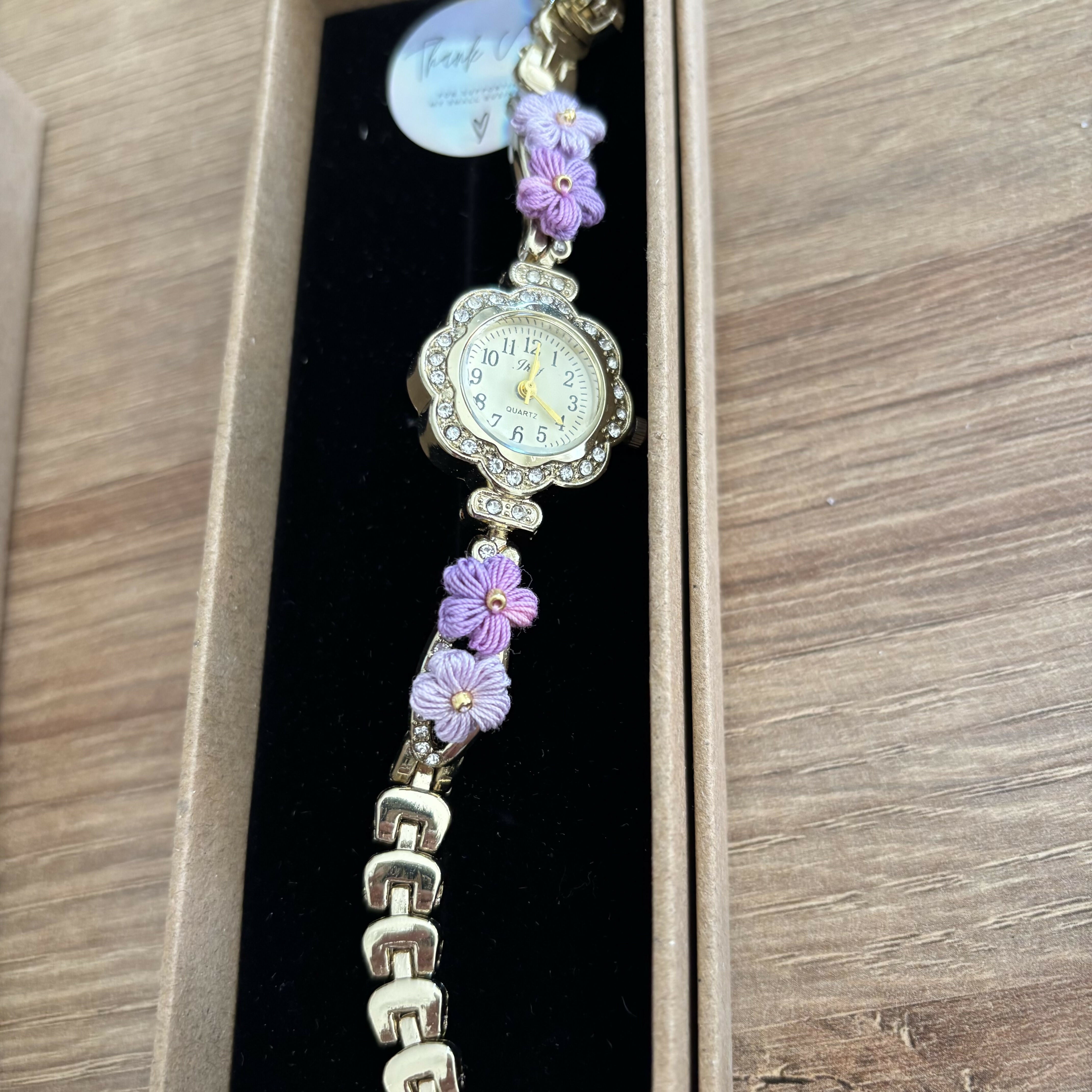 Micro Crochet Flower Watches
