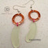 Frosted Organic Acrylic & Hand-Hammered Copper Earrings