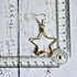 Citrine Star Gemstone Earrings; Delicate Gold Wire Bohemian Earrings With Crystal Sparkle
