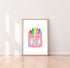 Crayon 'Colour Your World' A4 Art Print