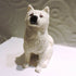 Ceramic Samoyed dog sculpture
