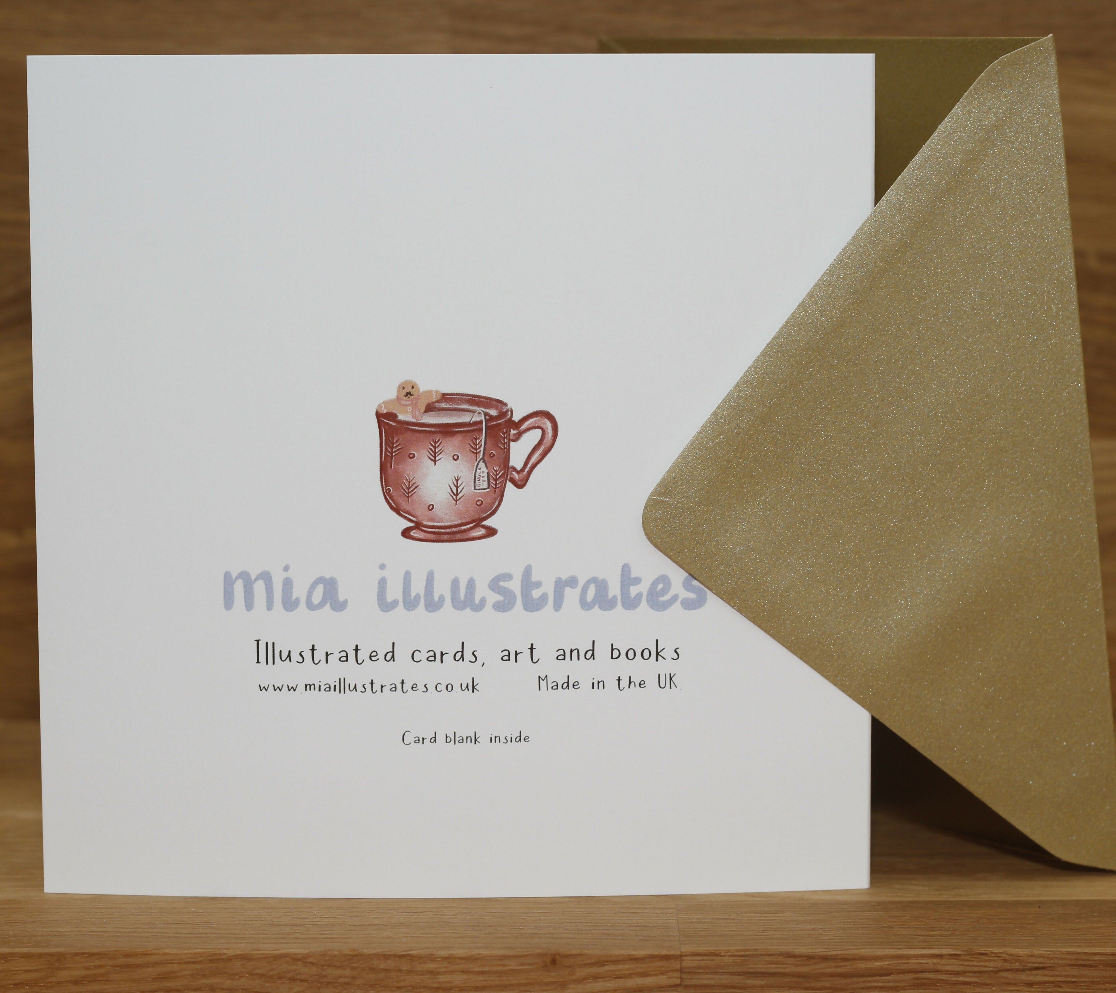 Gingerbread Tea Season's Greetings Christmas Card