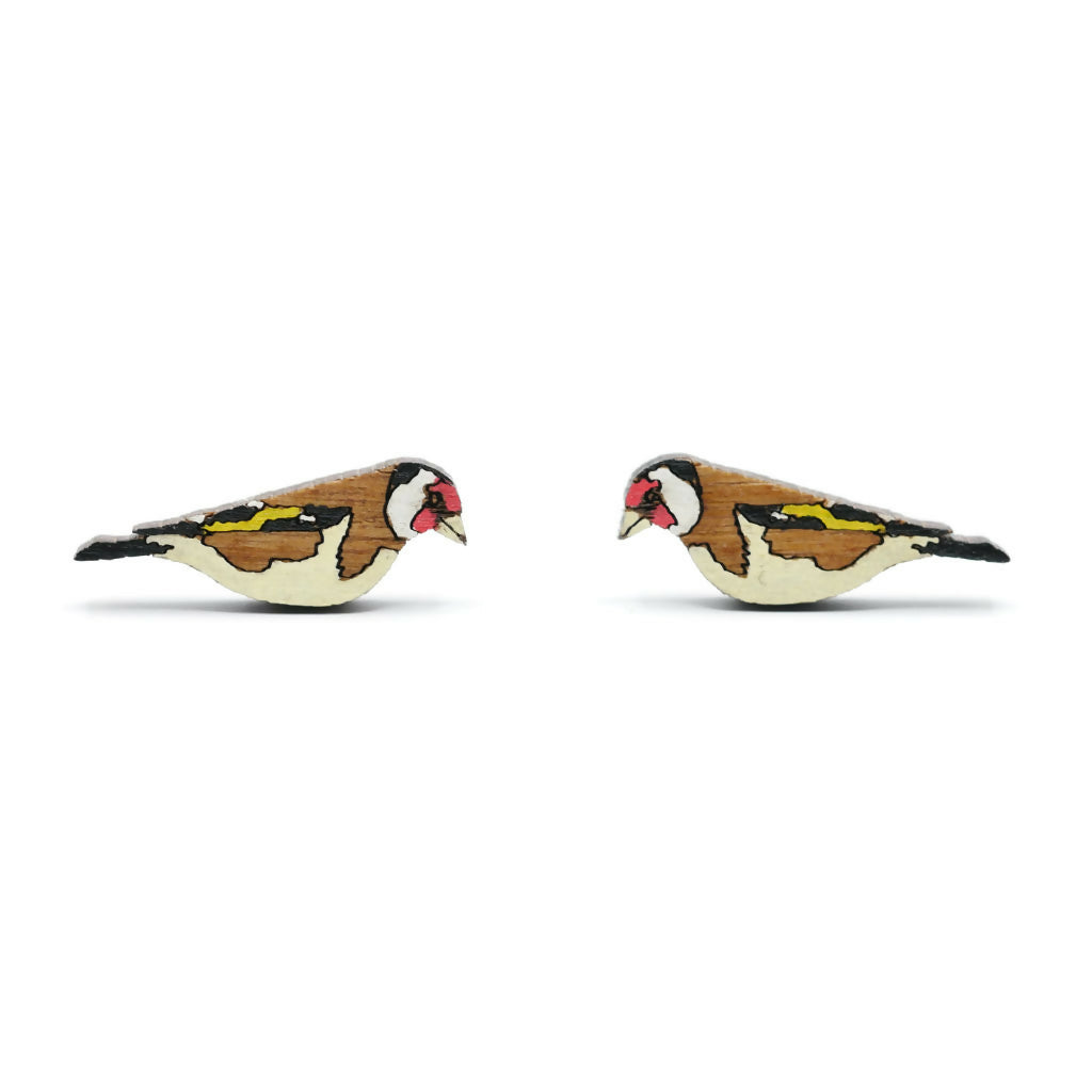 Gold Finch Stud Earrings