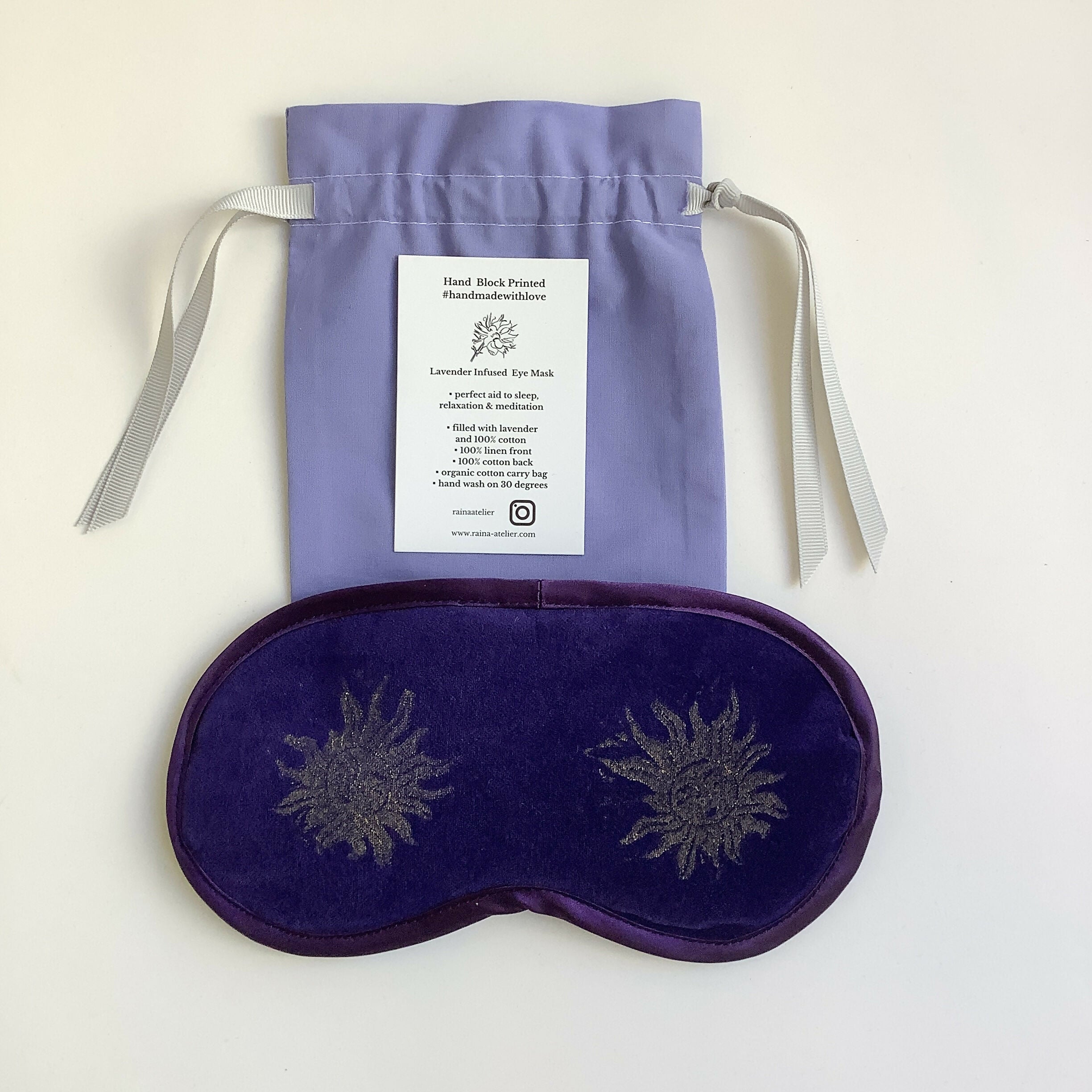 Purple Sun Velvet Lavender Eye Mask