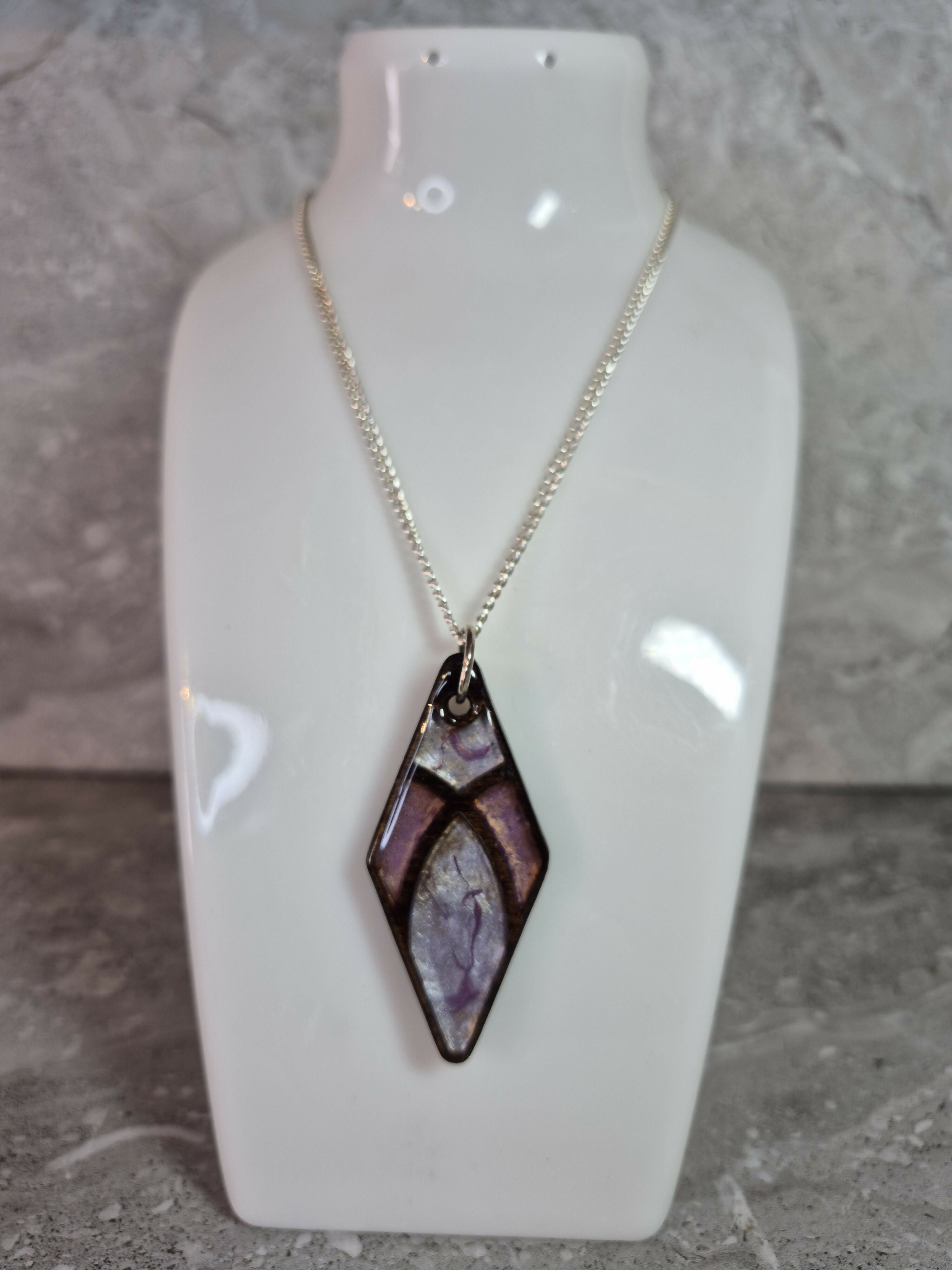 Unique Hand Crafted Diamond Shaped Pendant