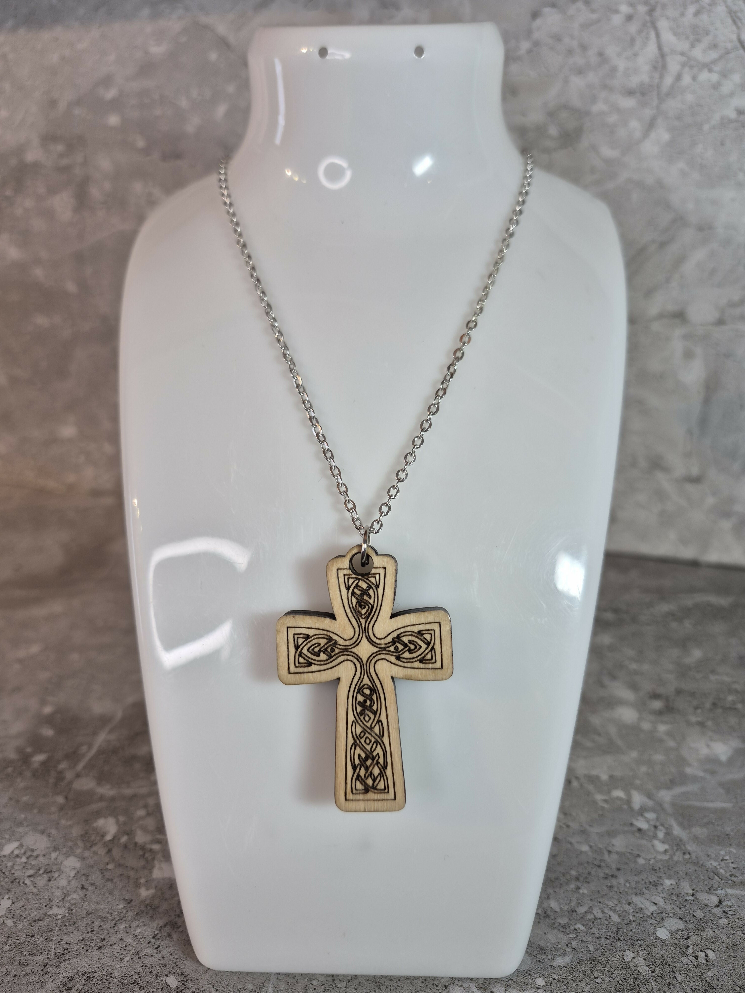Handcrafted and Engraved Celtic Cross Pendant