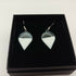 Black and White Teardrop Enamel Earrings