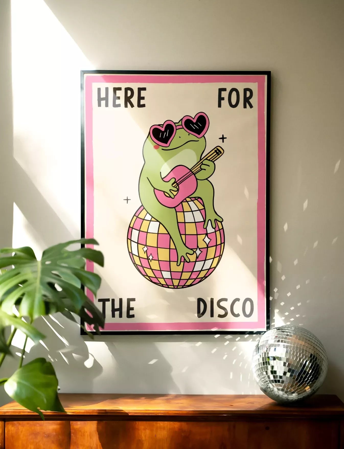 FROG HERE FOR THE DISCO WALL ART PRINT