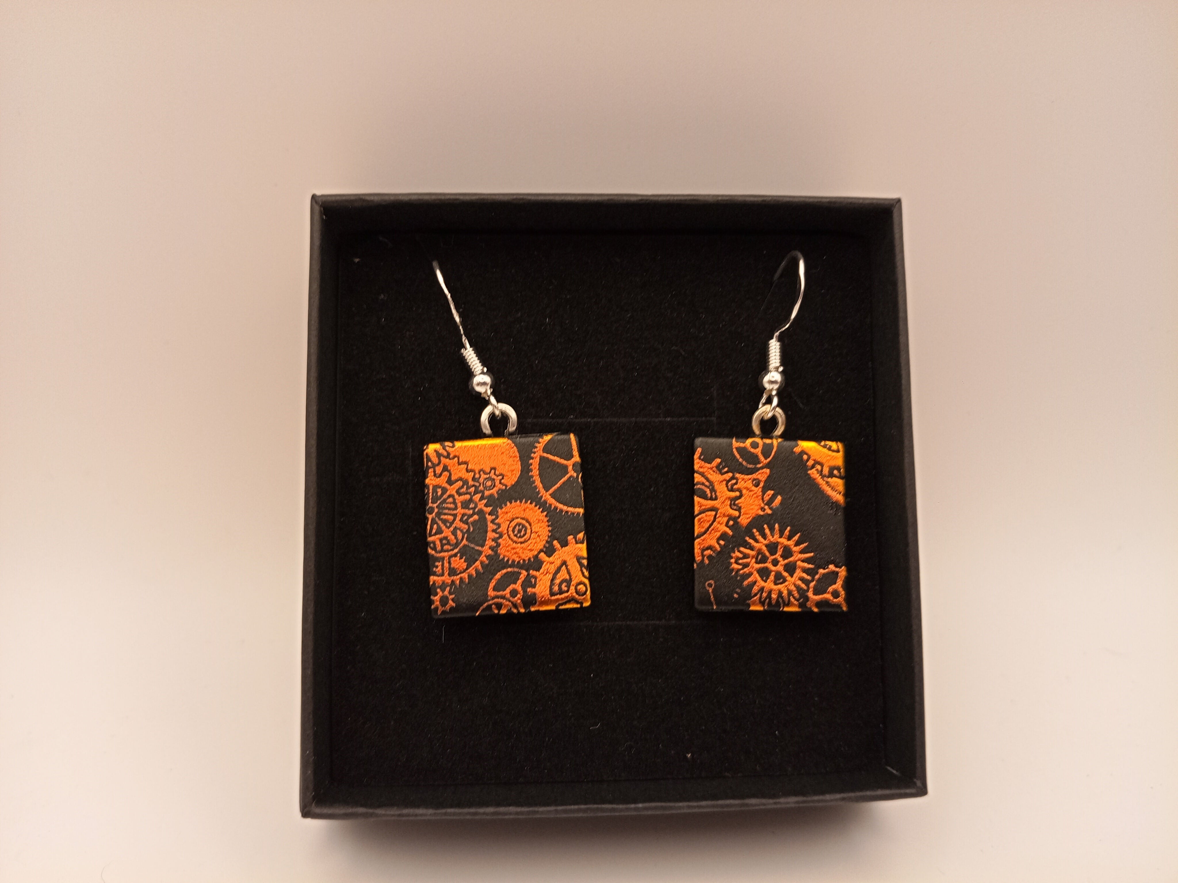 Orange and Gold Steampunk Style on Black