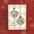 Pressed Flower Bauble Print Christmas Card