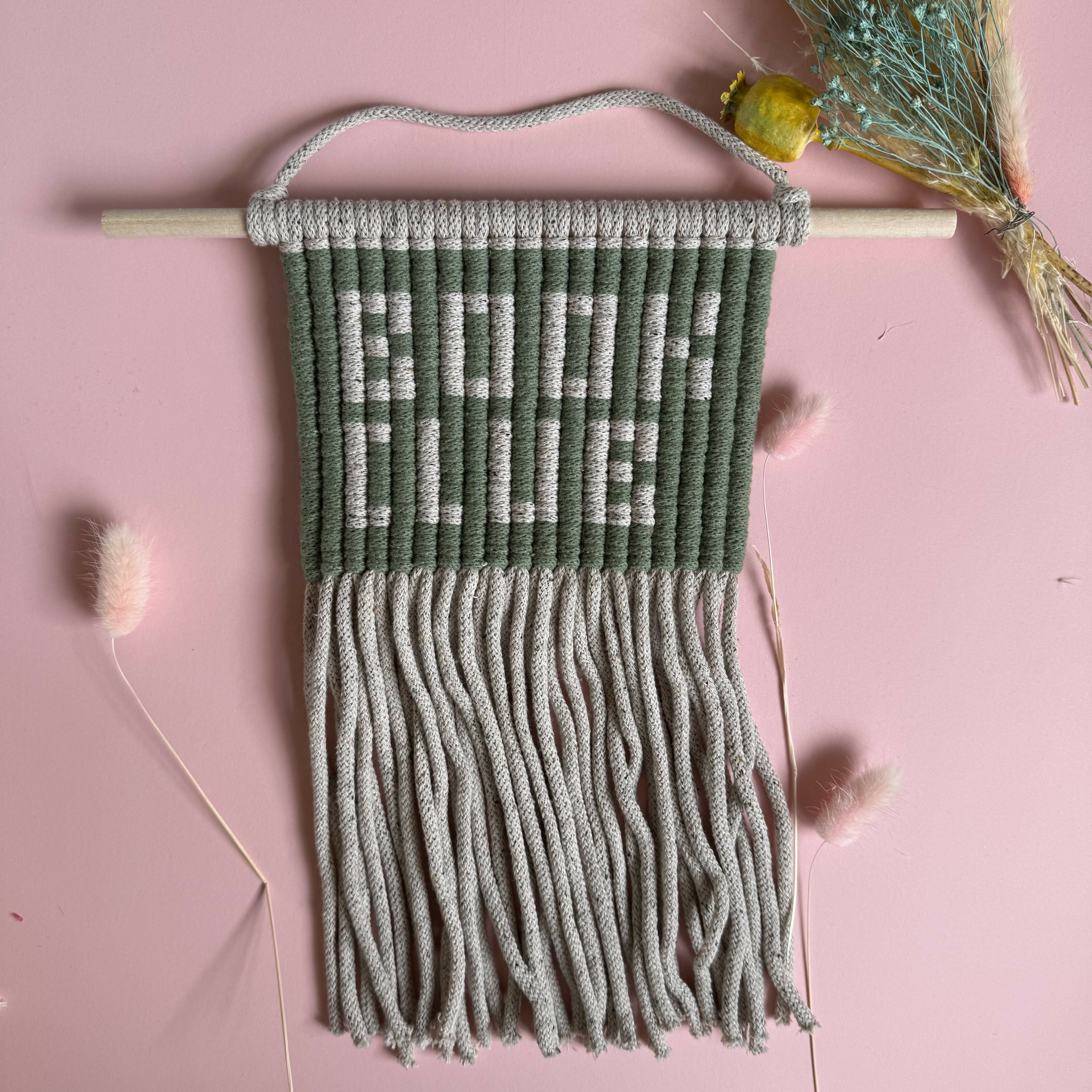 Macrame Book Club Wall Hanging