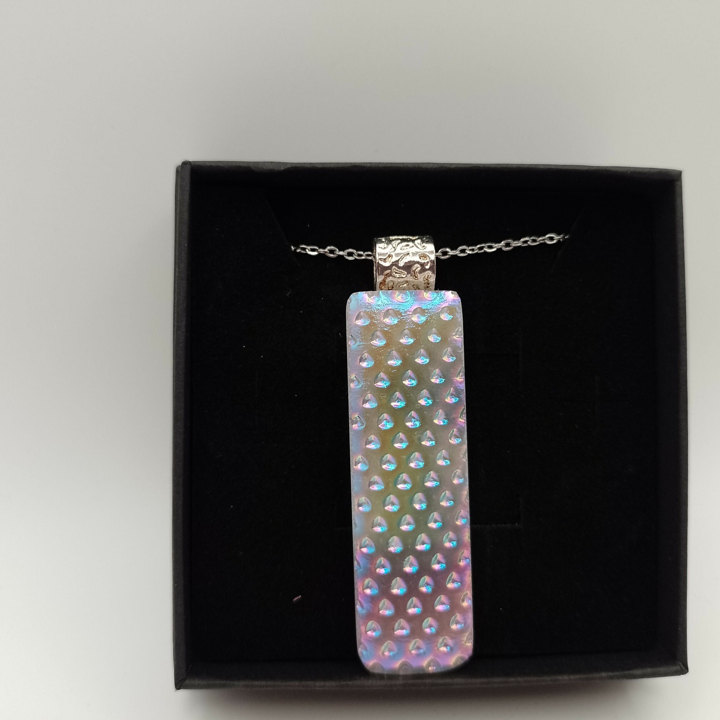 Pink and Gold Ripple Pendant