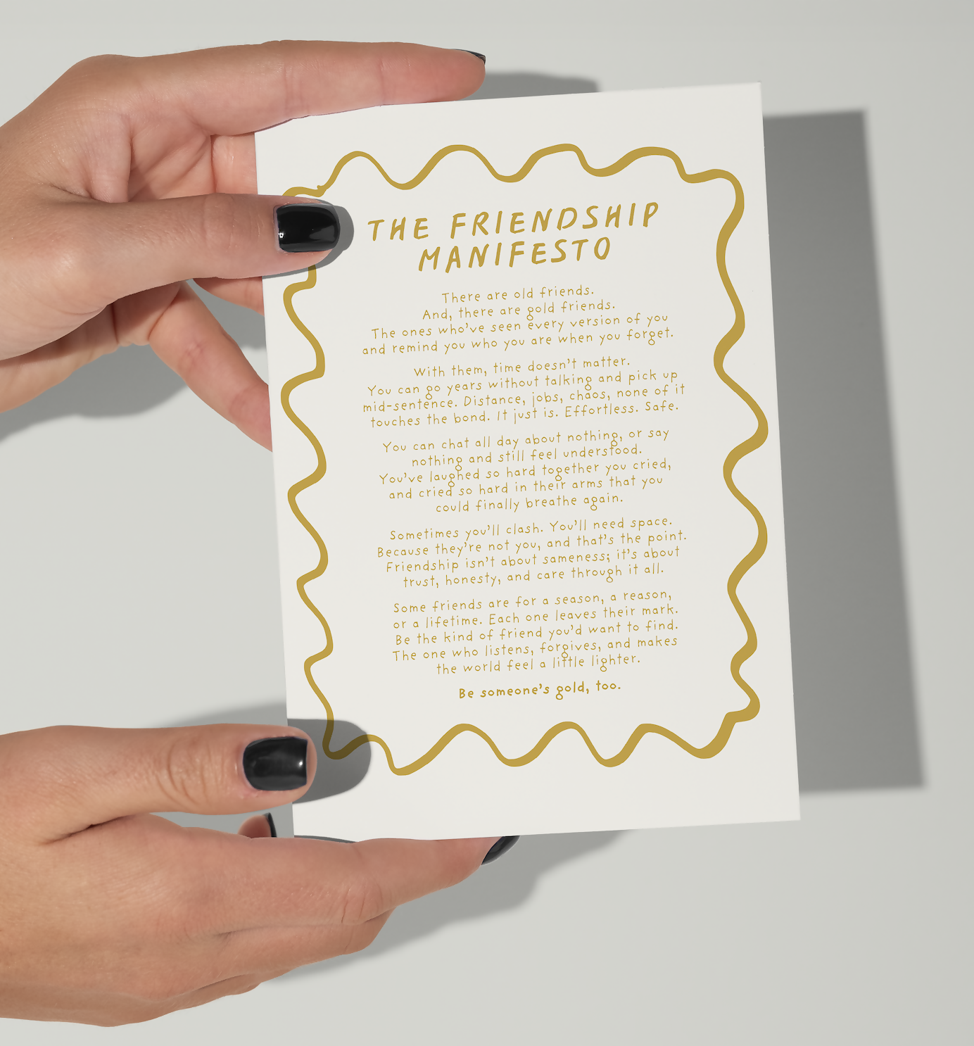 Friendship Mini Manifesto Art Print